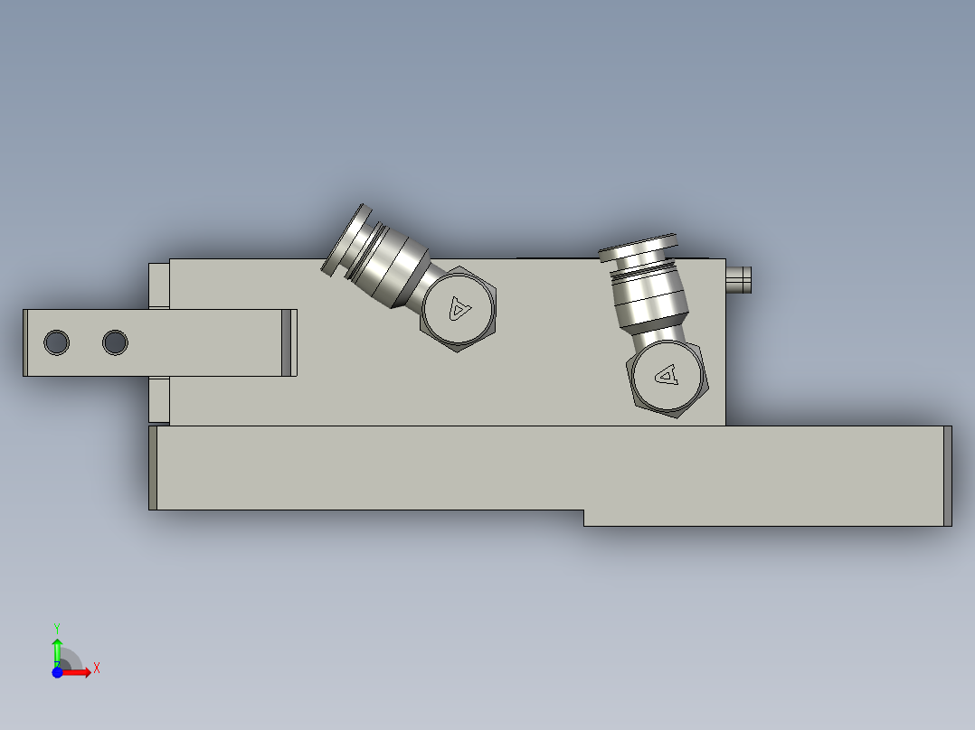 气缸手指夹爪安装板组件-3-1前视图