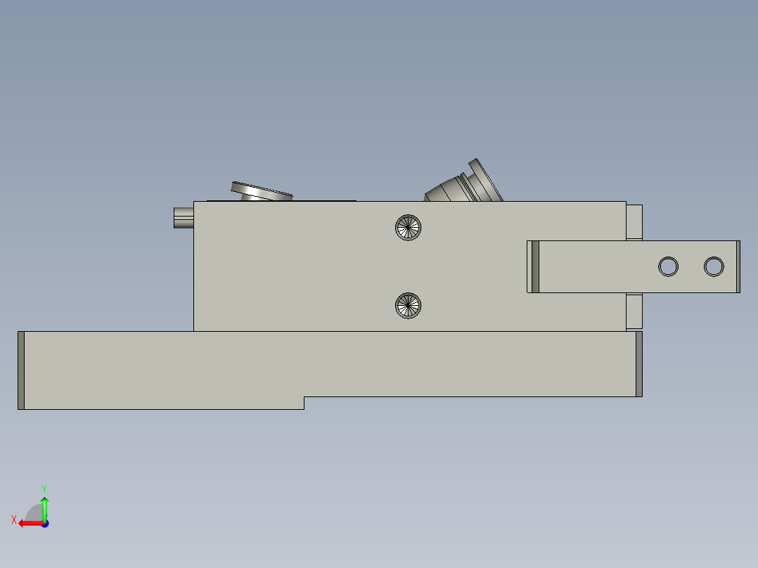 气缸手指夹爪安装板组件-3-1后视图
