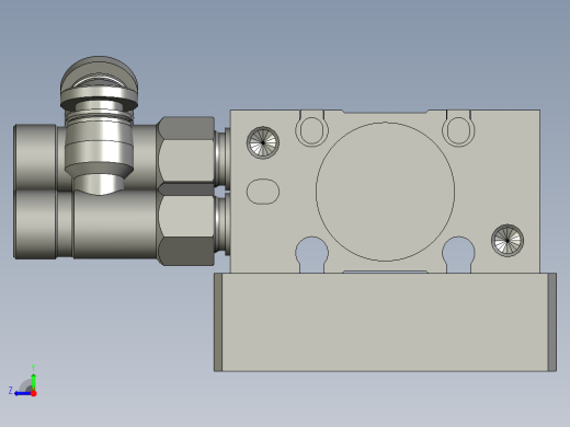 气缸手指夹爪安装板组件-3-1右视缩略图