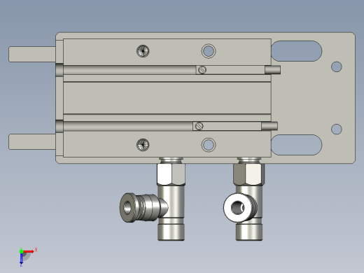 气缸手指夹爪安装板组件-3-1俯视缩略图