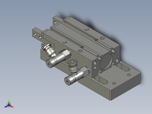气缸手指夹爪安装板组件-3-1正等轴测缩略图