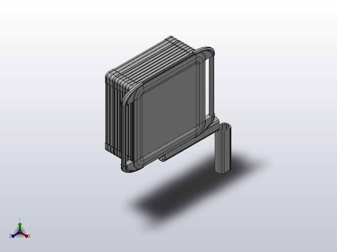 向上垂直墙座+转角+90度箱体连接器+控制箱50-65[向上垂直墙座+转角+90度箱体连接器+控制箱-155-300-300]正等轴测图