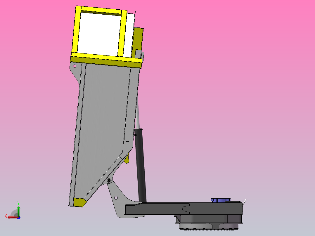 C30R-3TV车厢转向装置组装后视图