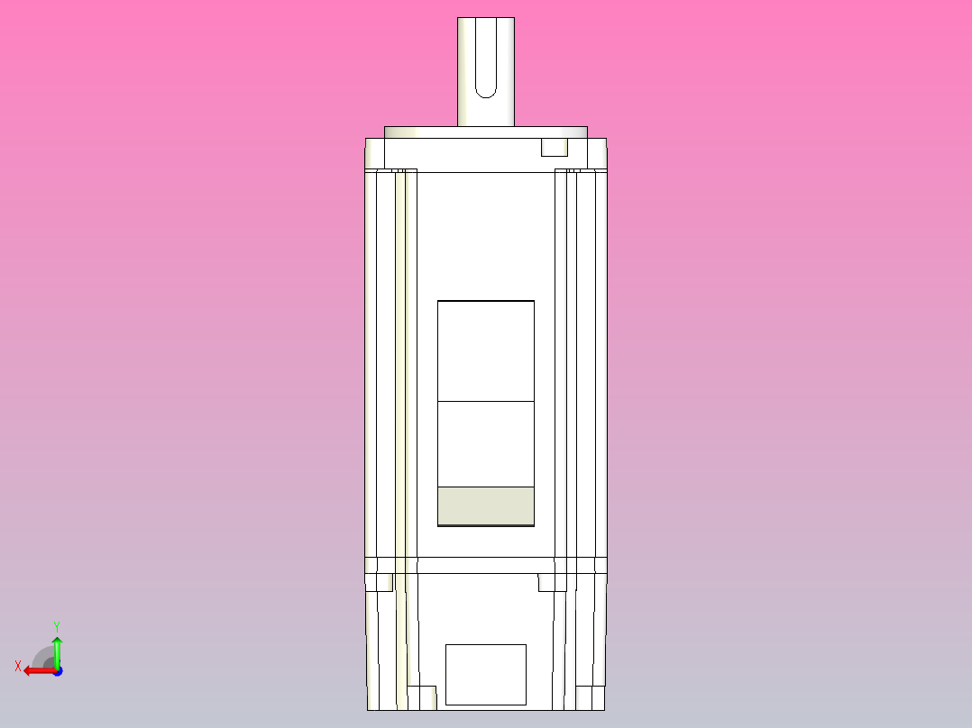 台达伺服电机-带刹车ecma_cx0602fs后视图