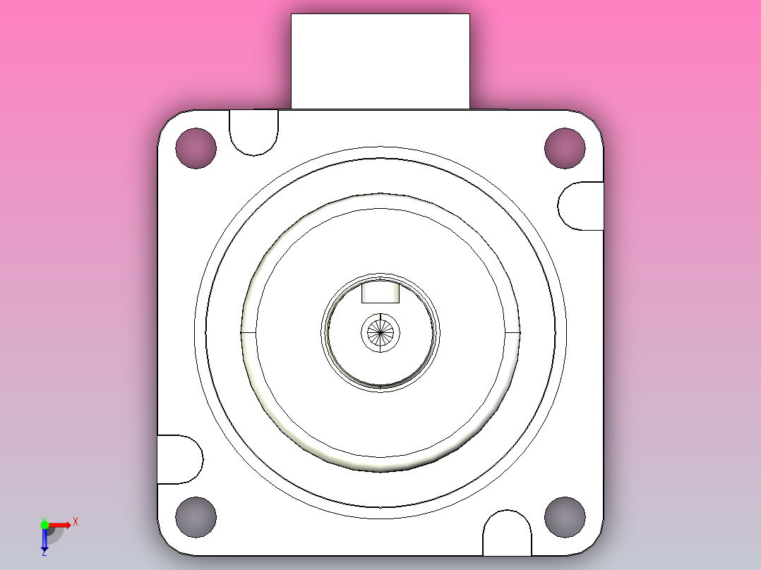 台达伺服电机-带刹车ecma_cx0602fs俯视图