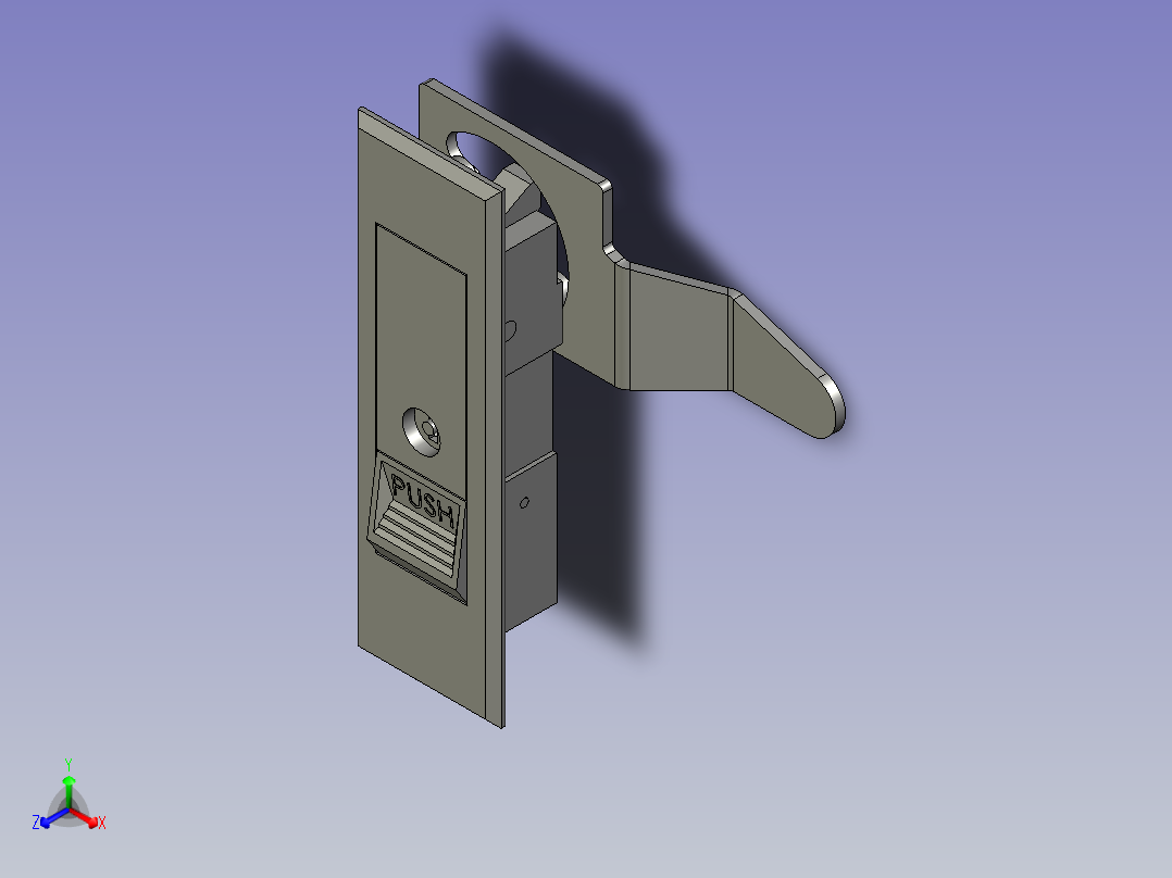 电箱锁(按钮式)主视图