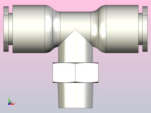 T型外螺纹三通快速接头[KJB10-02]前视缩略图