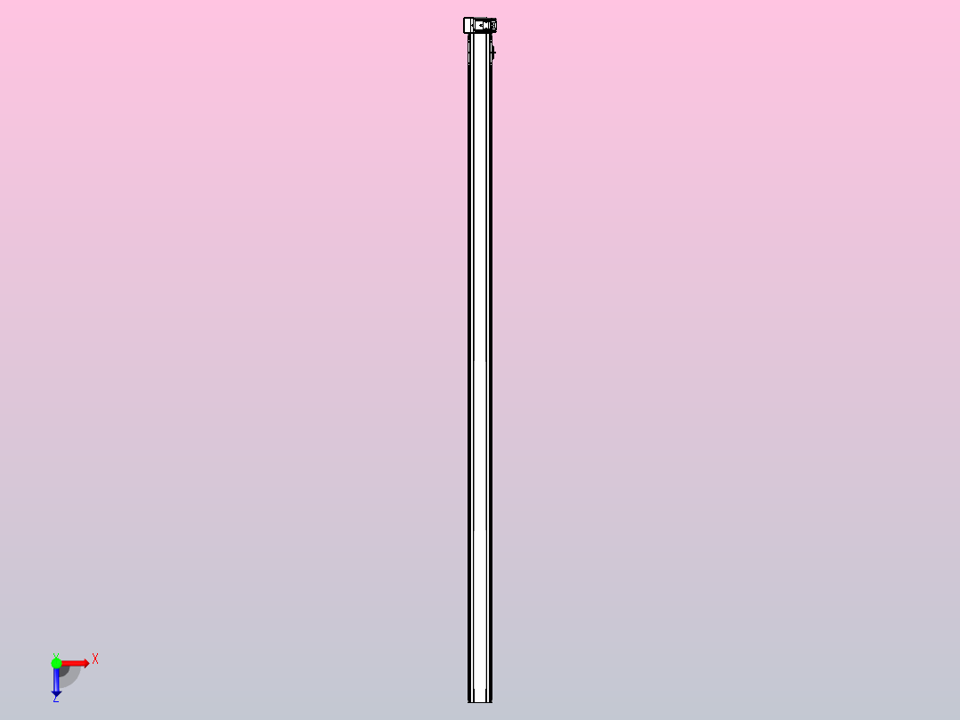 皮带直线轴半封闭可选导轨TPA-HNB-105D-90-L2650-RU-C-P20-N3俯视图