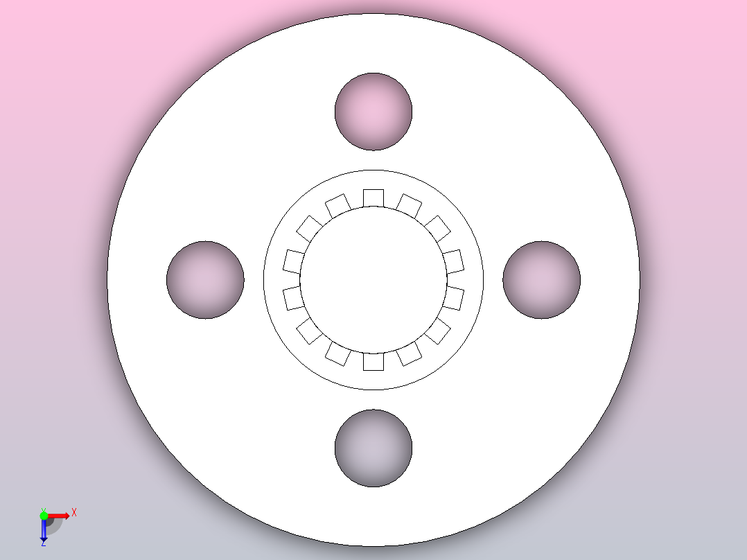 舵机联轴器俯视图