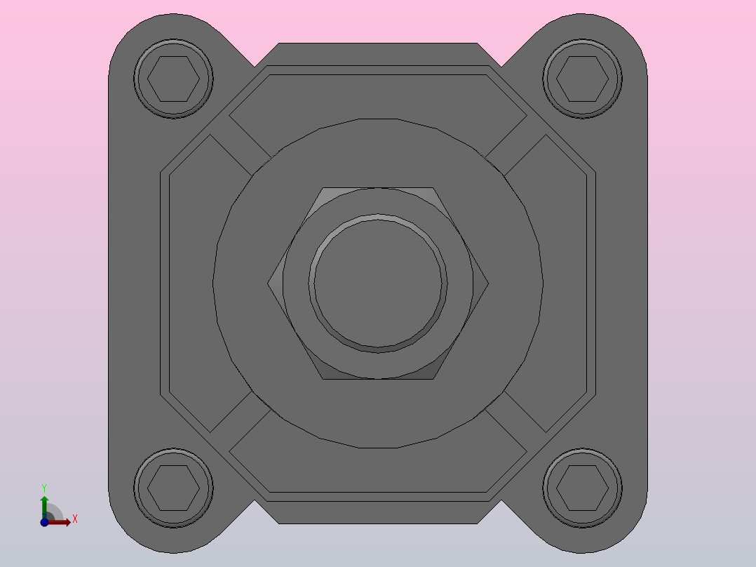 单活塞杆气缸（XSC系列）[XSC-50-100]前视图