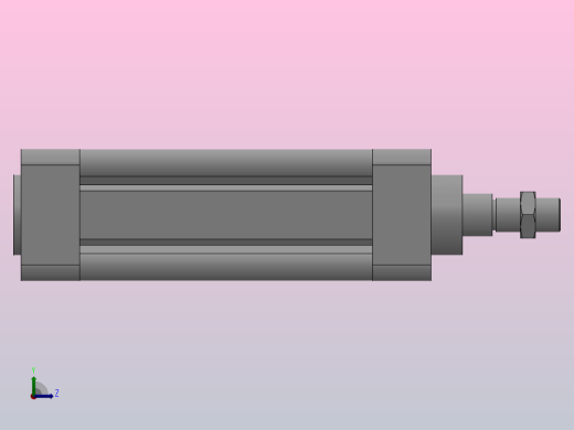 单活塞杆气缸（XSC系列）[XSC-50-100]左视缩略图