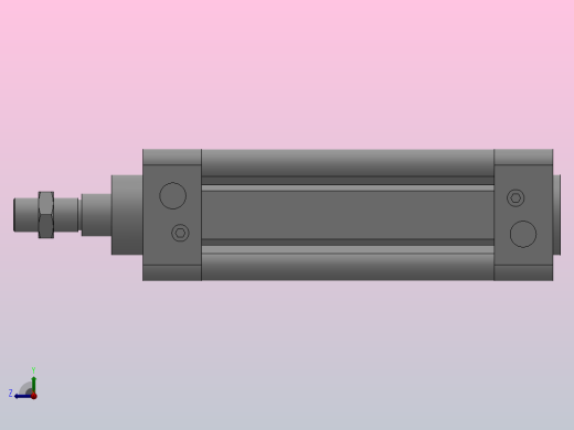 单活塞杆气缸（XSC系列）[XSC-50-100]右视缩略图