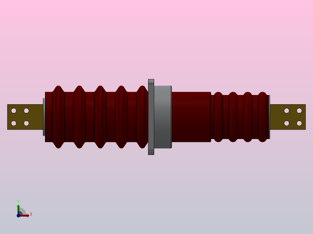 CWC-20KV╱3150A-4000A户外高压陶瓷穿墙套管[CWB-20／1500]前视图