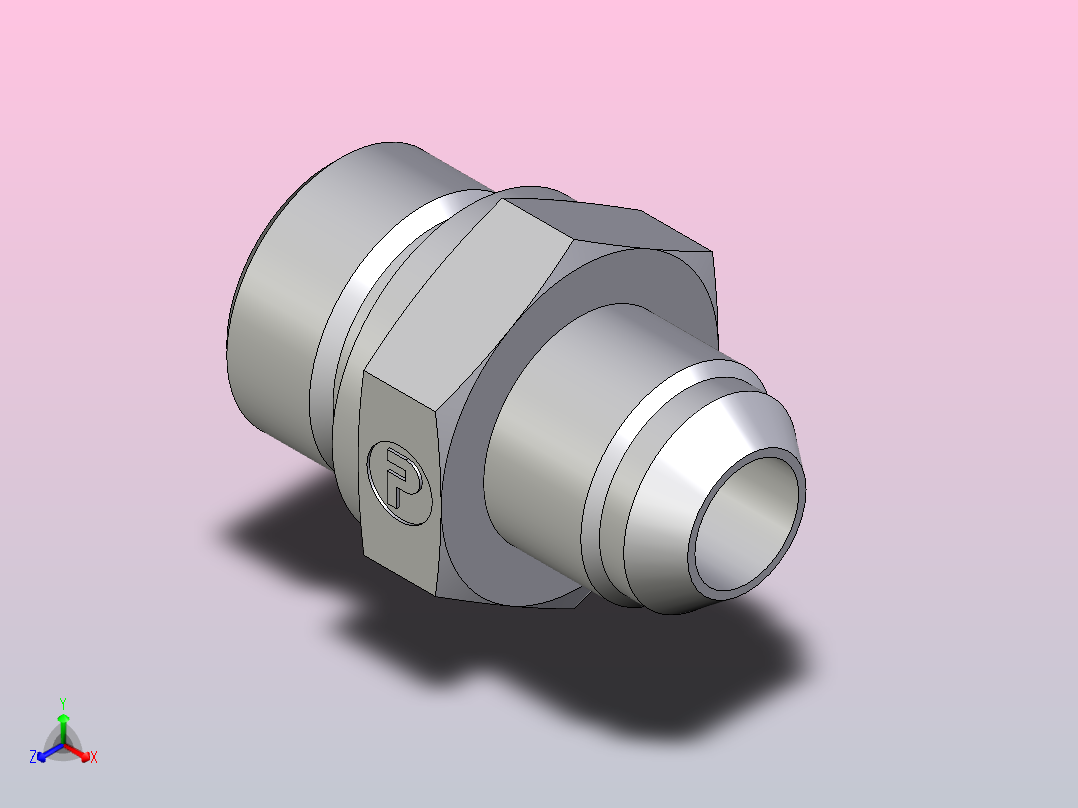 EO硬管接头公螺柱连接器10 12F42EDMXS主视图