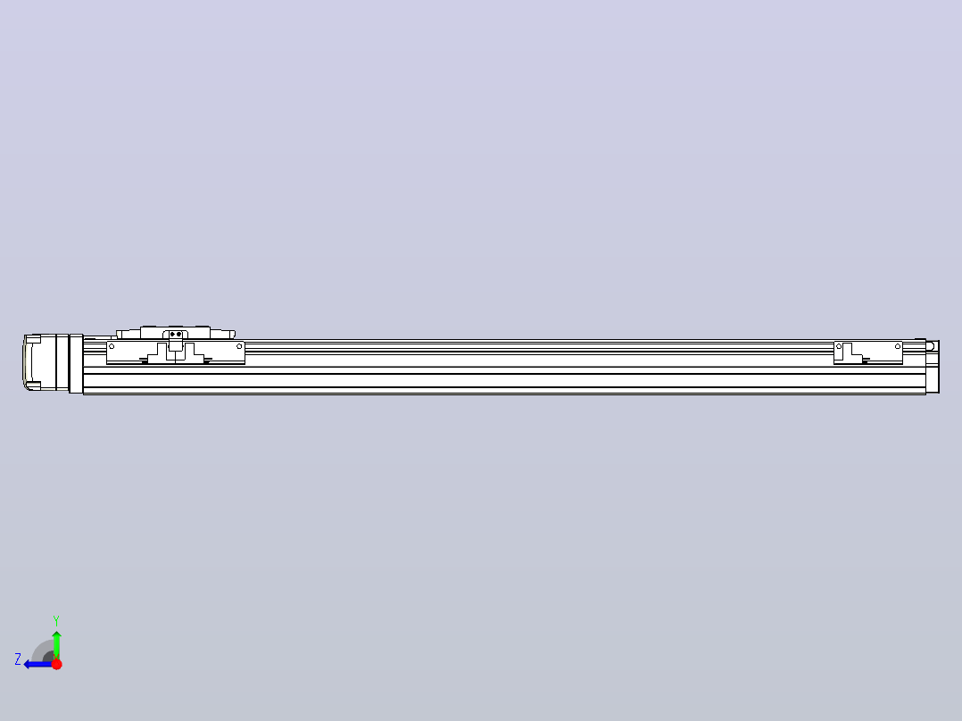 滚珠丝杠直线轴内置导轨TPA-GCR-40-1210C-L500-MR-M10-N3右视图
