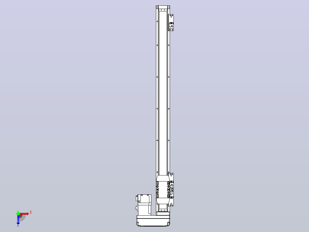 滚珠丝杠直线轴内置导轨TPA-GCR-40-1210C-L500-MR-M10-N3俯视图