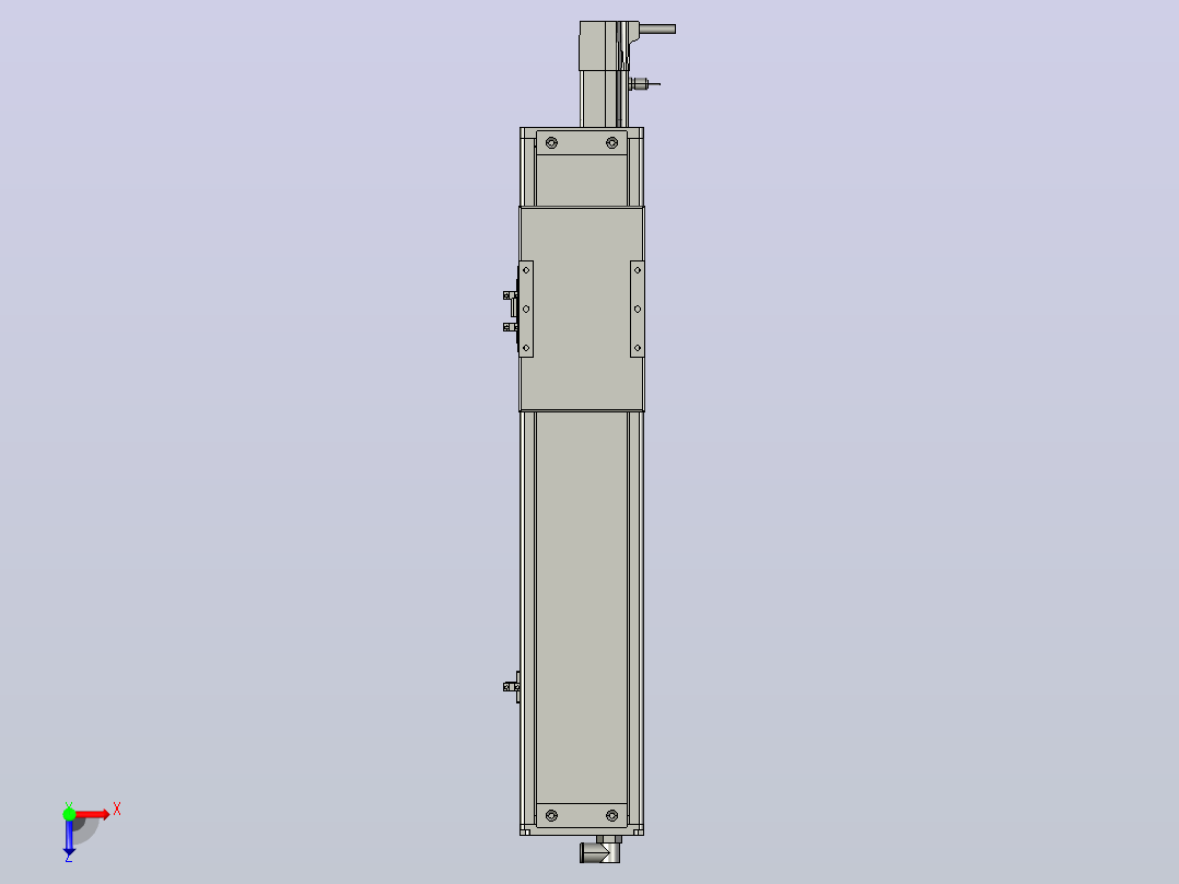 ACH10-300-BC-100W ACH10 螺杆驱动 直线滑台模组俯视图