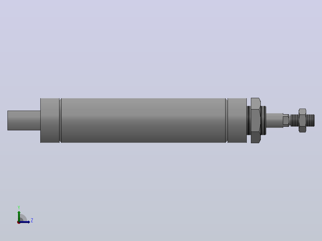 MBL╱MBLC铝合金迷你气缸[MBL32×100-SCAT]左视图