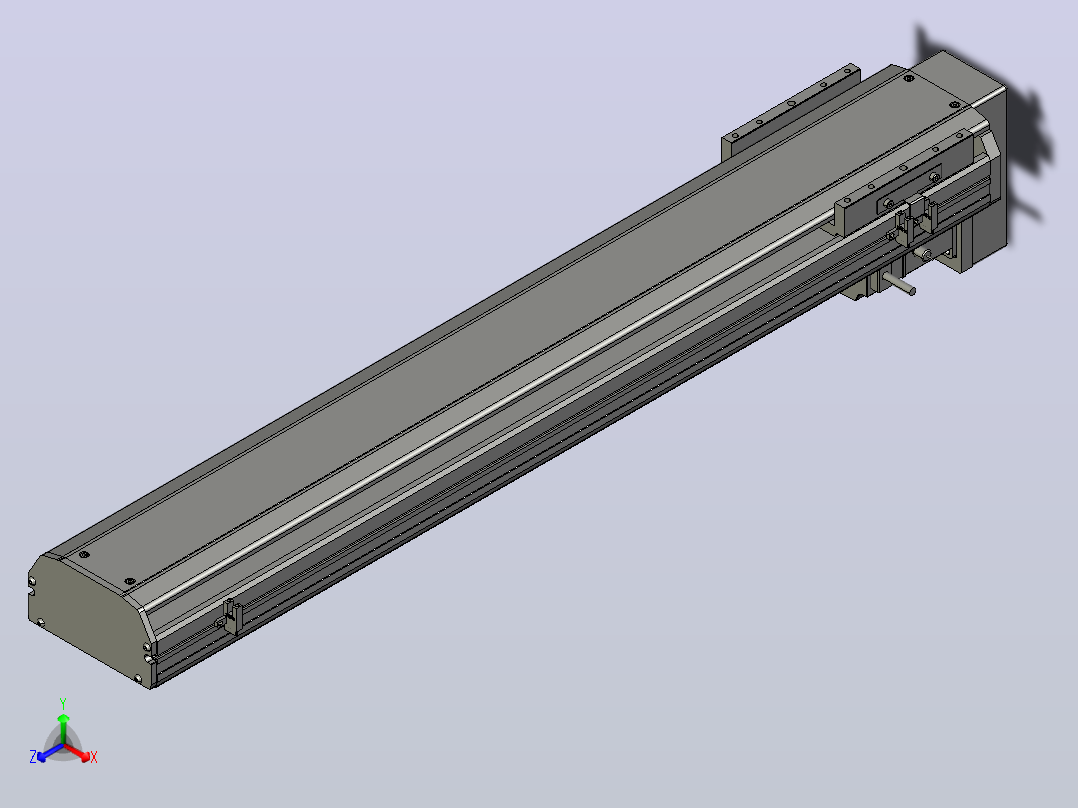 SYS14-700-BM-200W滚珠花健、支撑座、滚珠丝杠、交叉导轨、直线模组.STEP正等轴测图