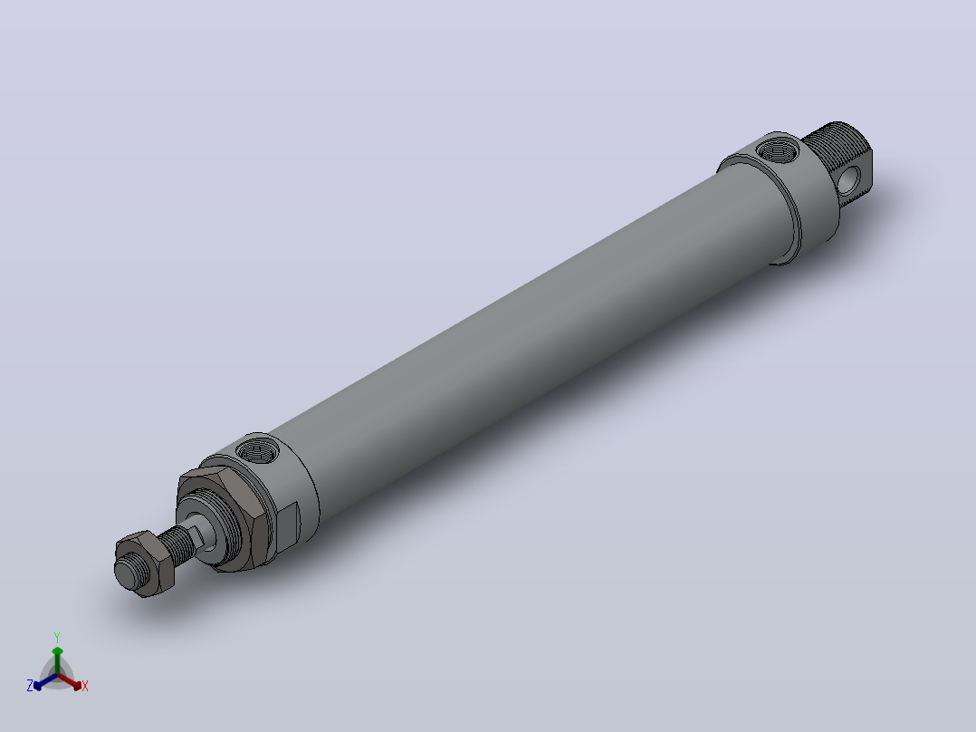 MAL-CA型迷你气缸[MAL-25X150-S-CA]主视图