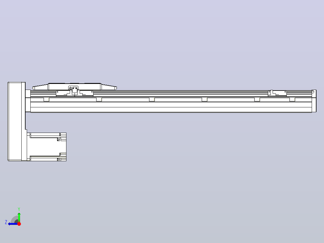 滚珠丝杠直线轴内置导轨TPA-GCR-150-2010C-L550-MP-M75-N3右视图