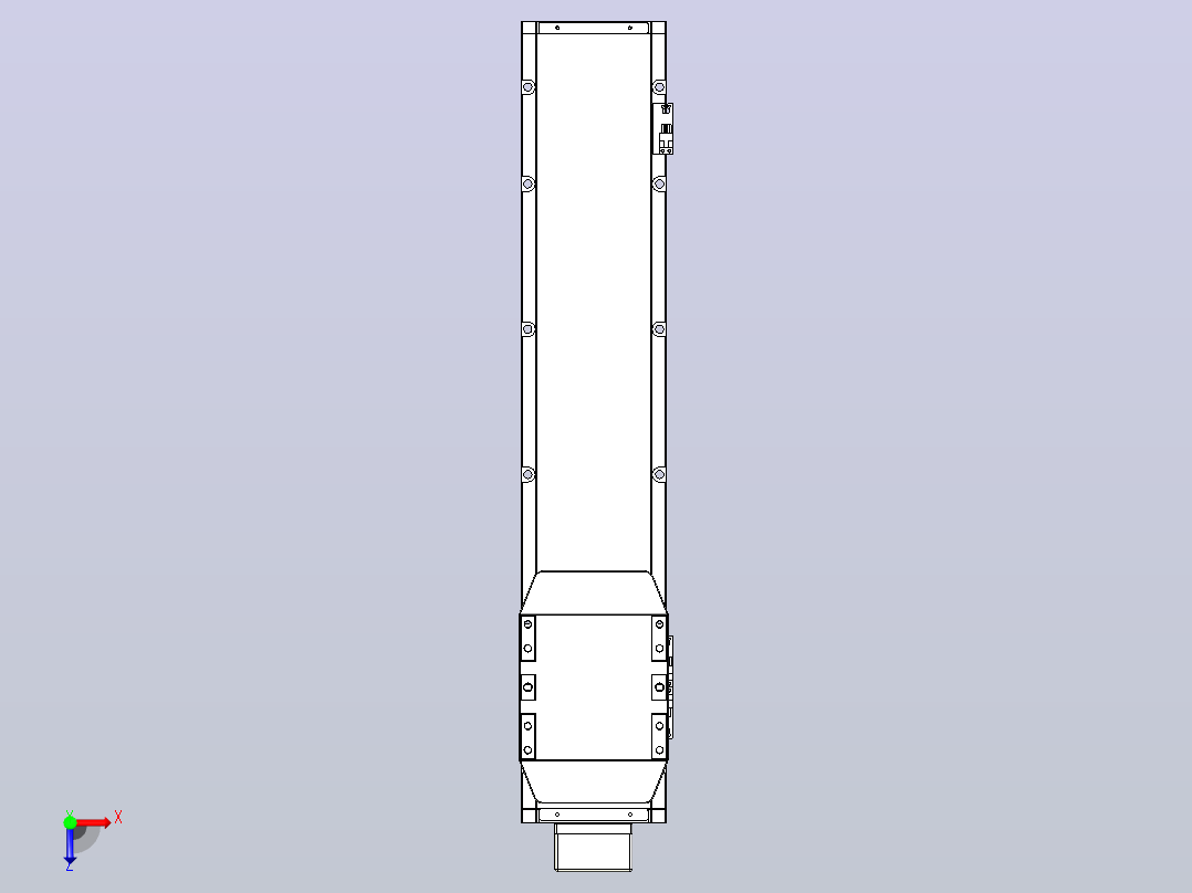 滚珠丝杠直线轴内置导轨TPA-GCR-150-2010C-L550-MP-M75-N3俯视图
