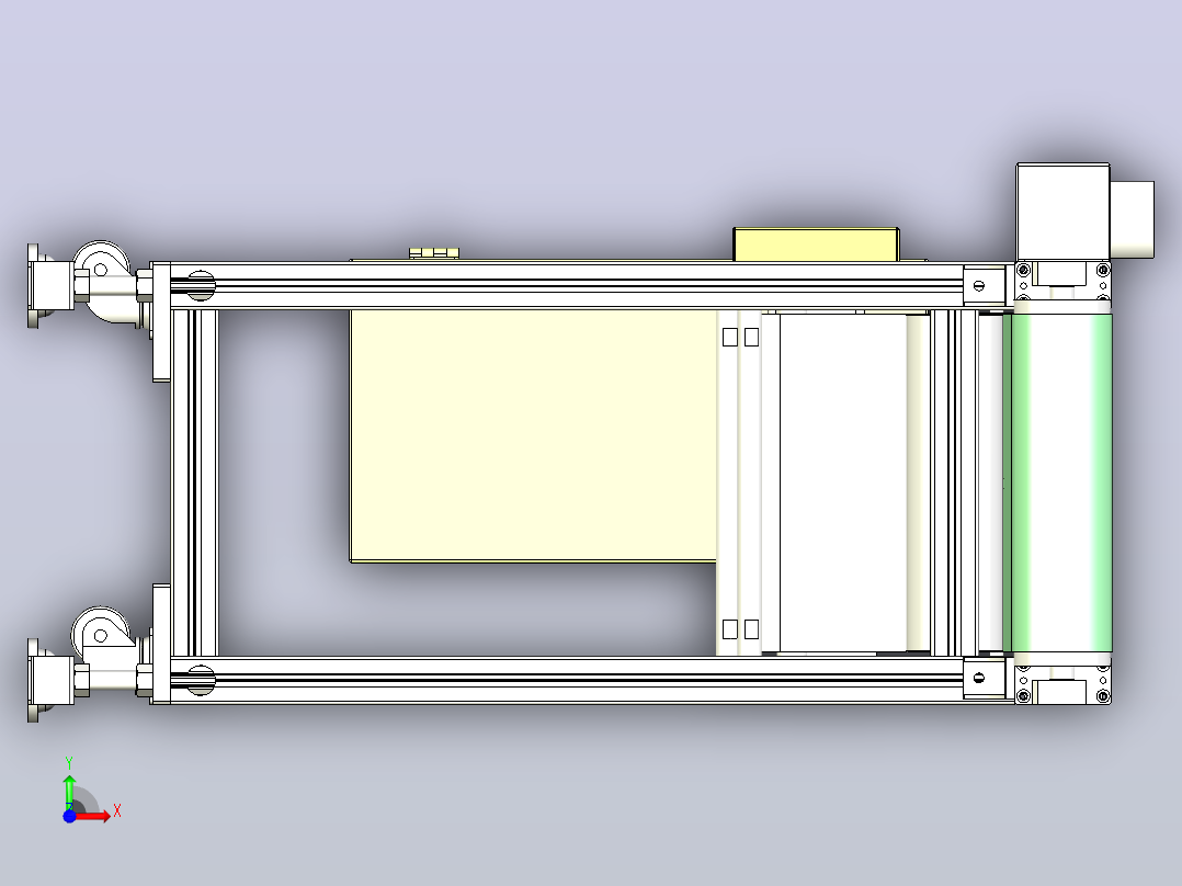 2M皮带传送线3D模型、前视图