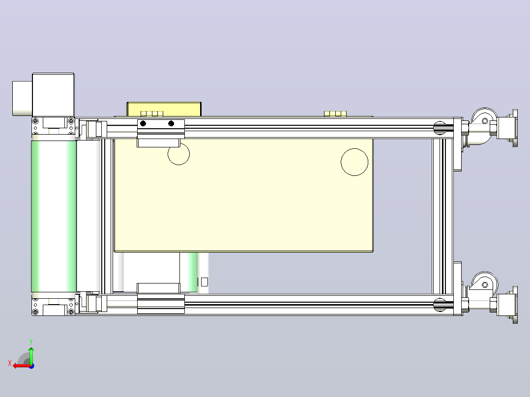 2M皮带传送线3D模型、后视图