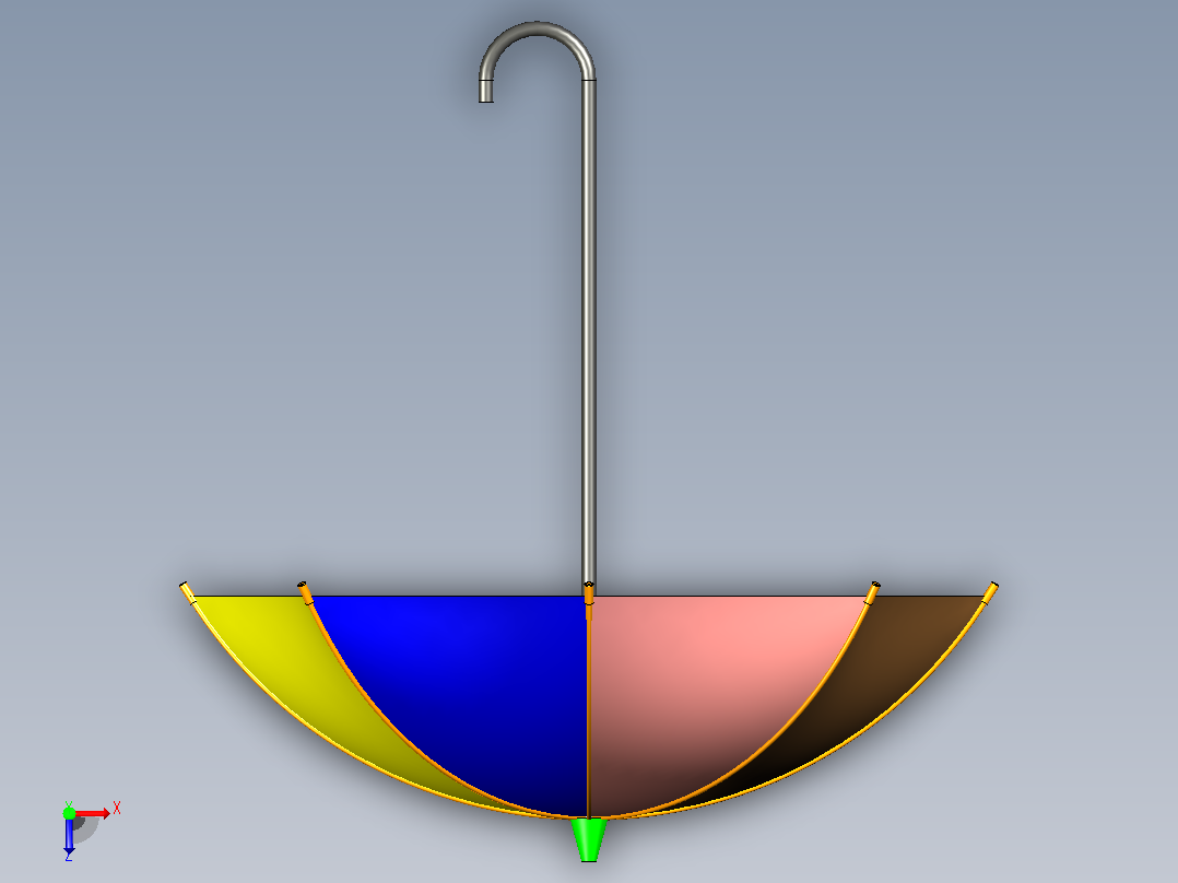 雨伞俯视图