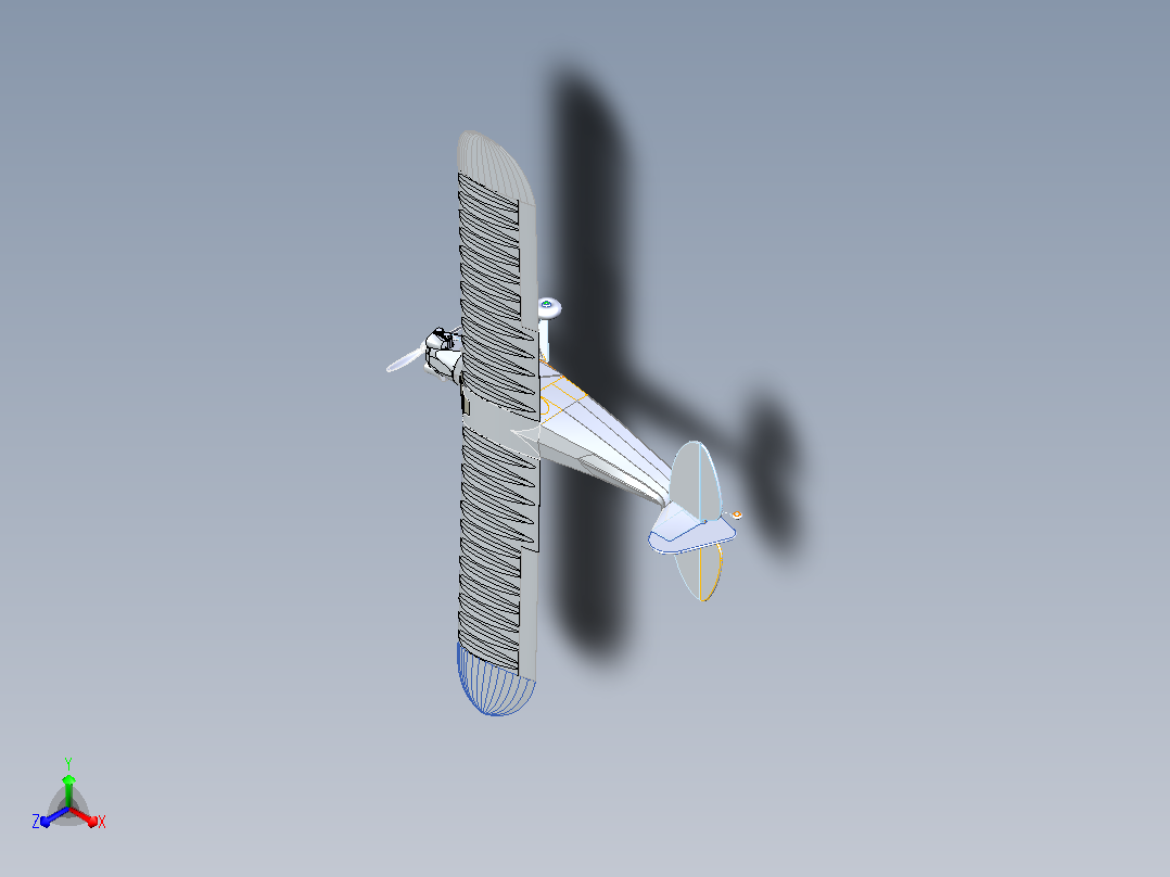 J-3 Cub是一架美国轻型飞机主视图