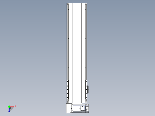 皮带直线轴半封闭可选导轨TPA-HNB-140D-120-L450-LU-Y-P40-N3俯视缩略图