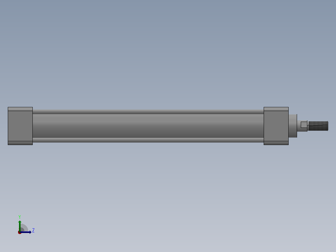双作用气缸（XQGA（B）系列）[XQGBKn-SD-32×200]左视图