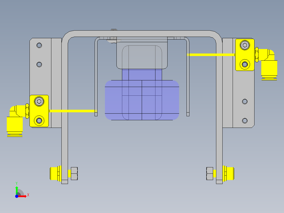 工件姿势变更机构前视图
