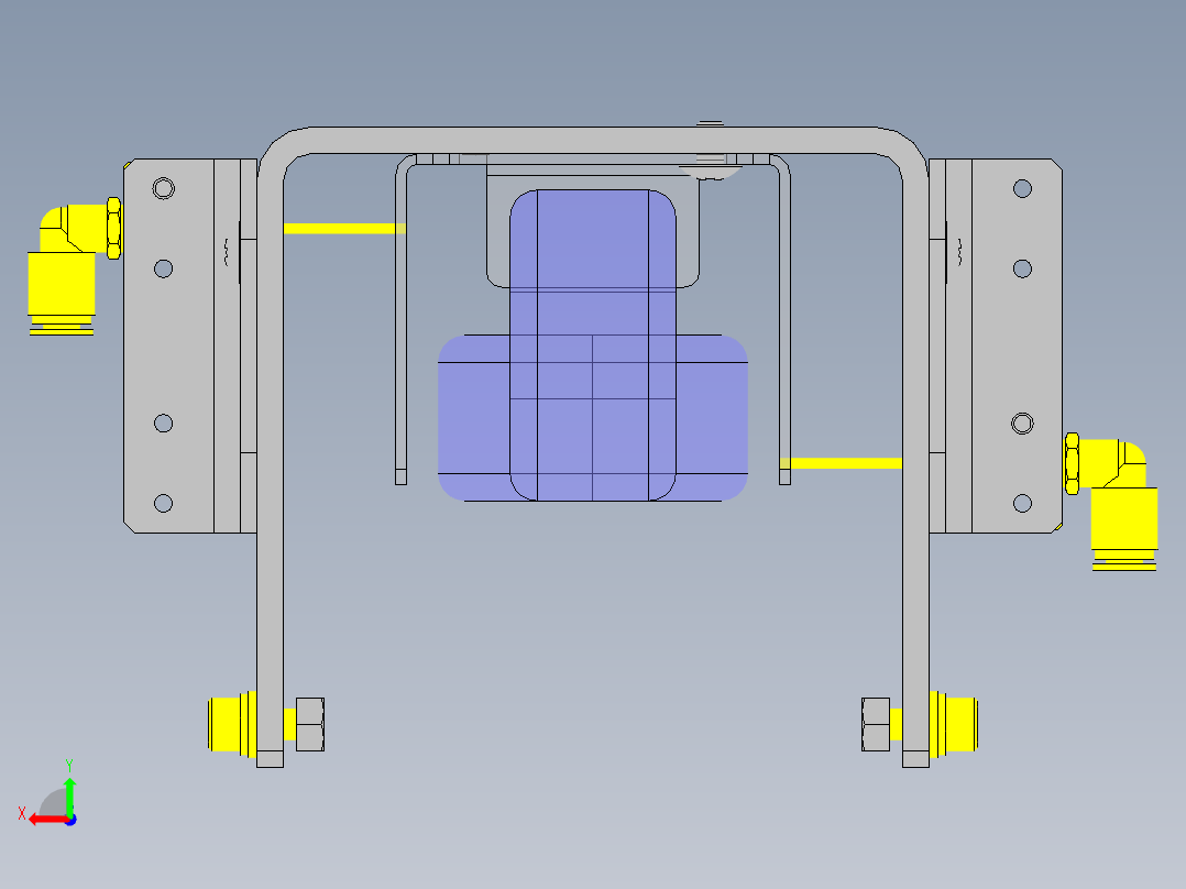 工件姿势变更机构后视图