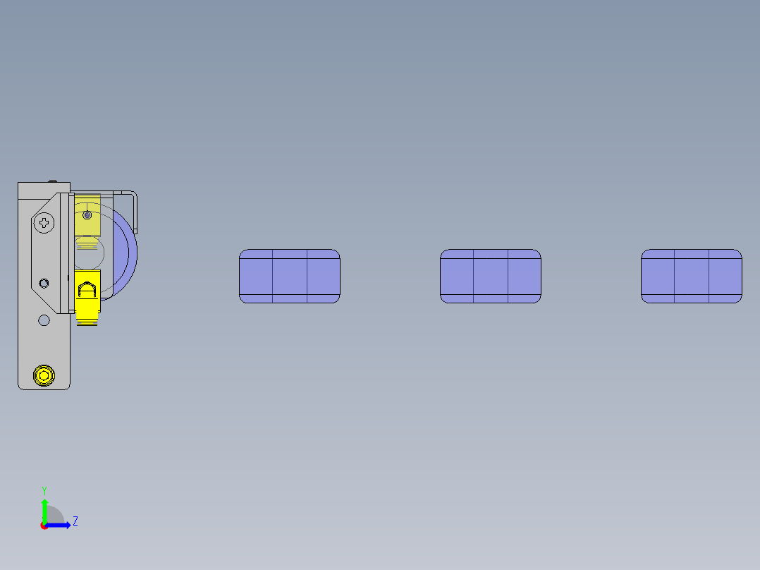 工件姿势变更机构左视图