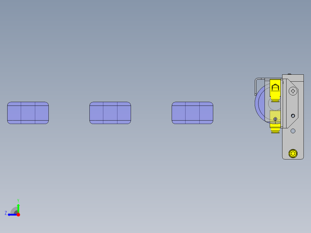 工件姿势变更机构右视图