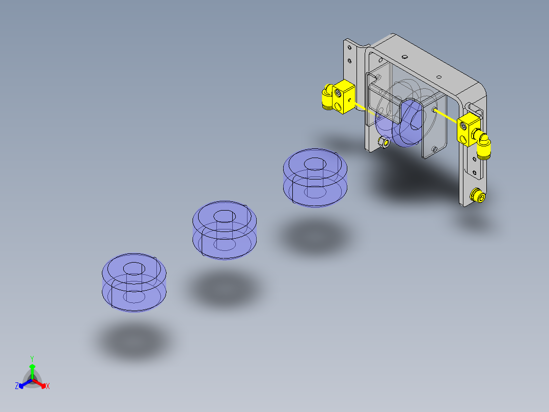 工件姿势变更机构正等轴测图