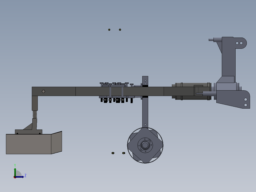 翻转犁(sw13+说明书+cad)左视图