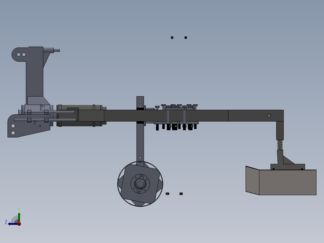 翻转犁(sw13+说明书+cad)右视图