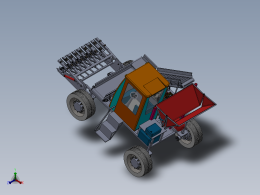 蒜苔采摘机sw16可编辑正等轴测缩略图