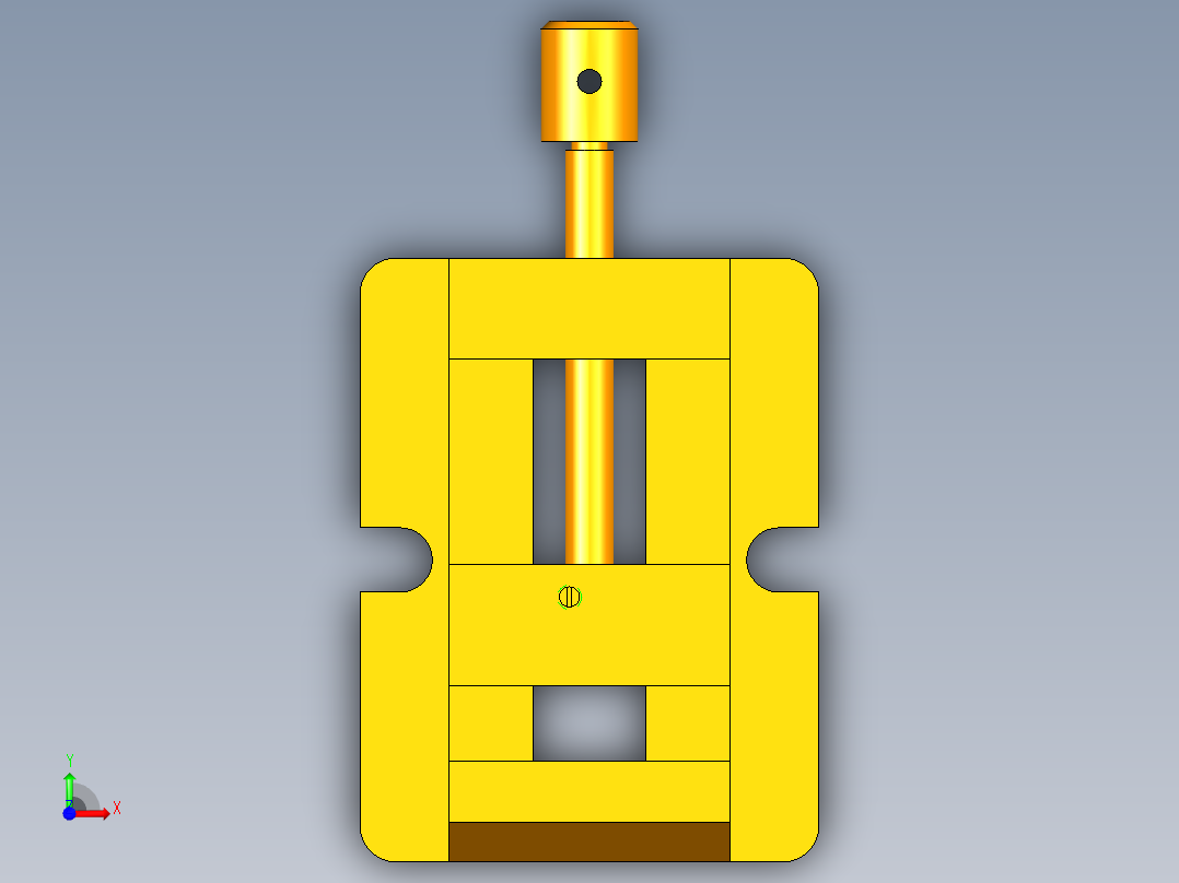 夹钳模型与工程图前视图