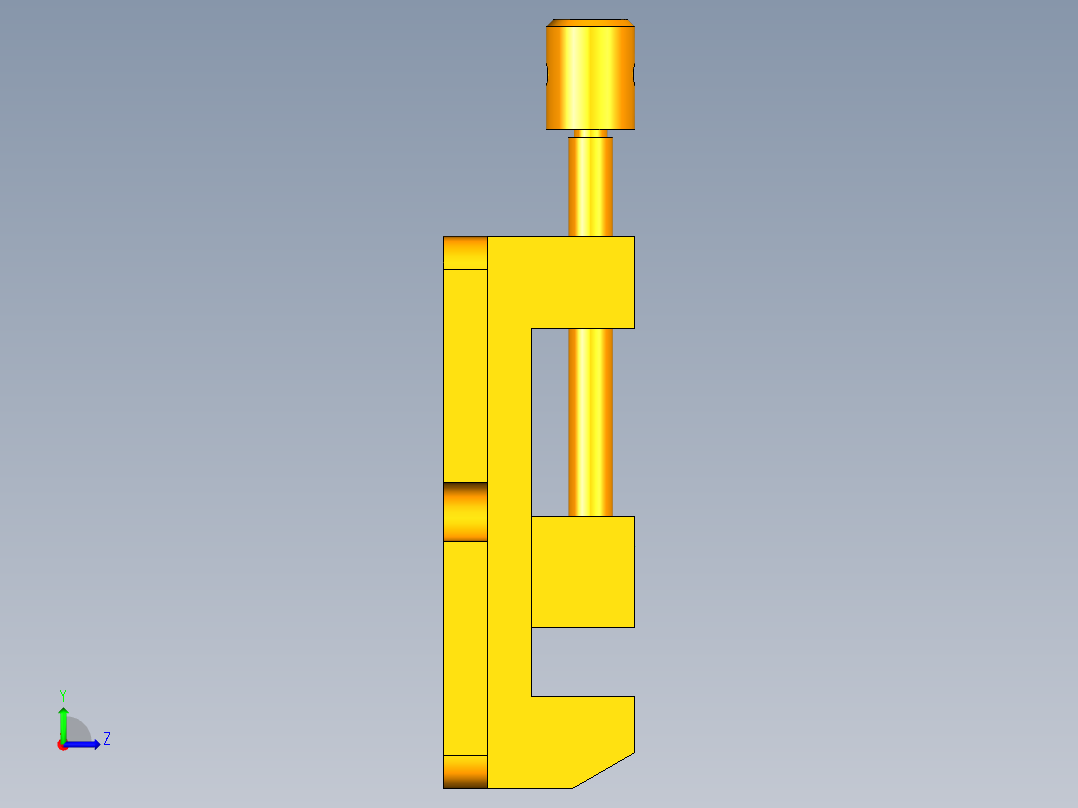 夹钳模型与工程图左视图
