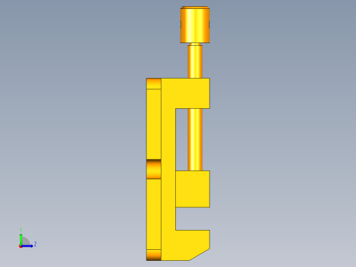 夹钳模型与工程图左视缩略图