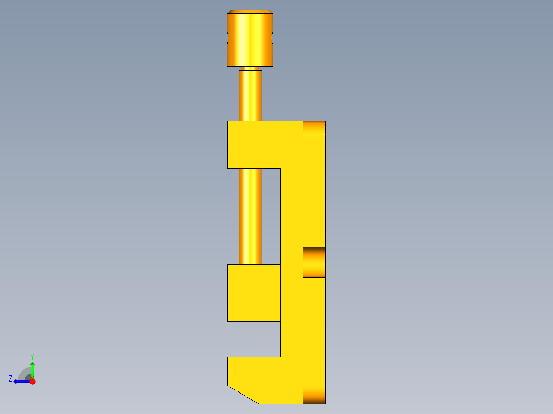 夹钳模型与工程图右视图