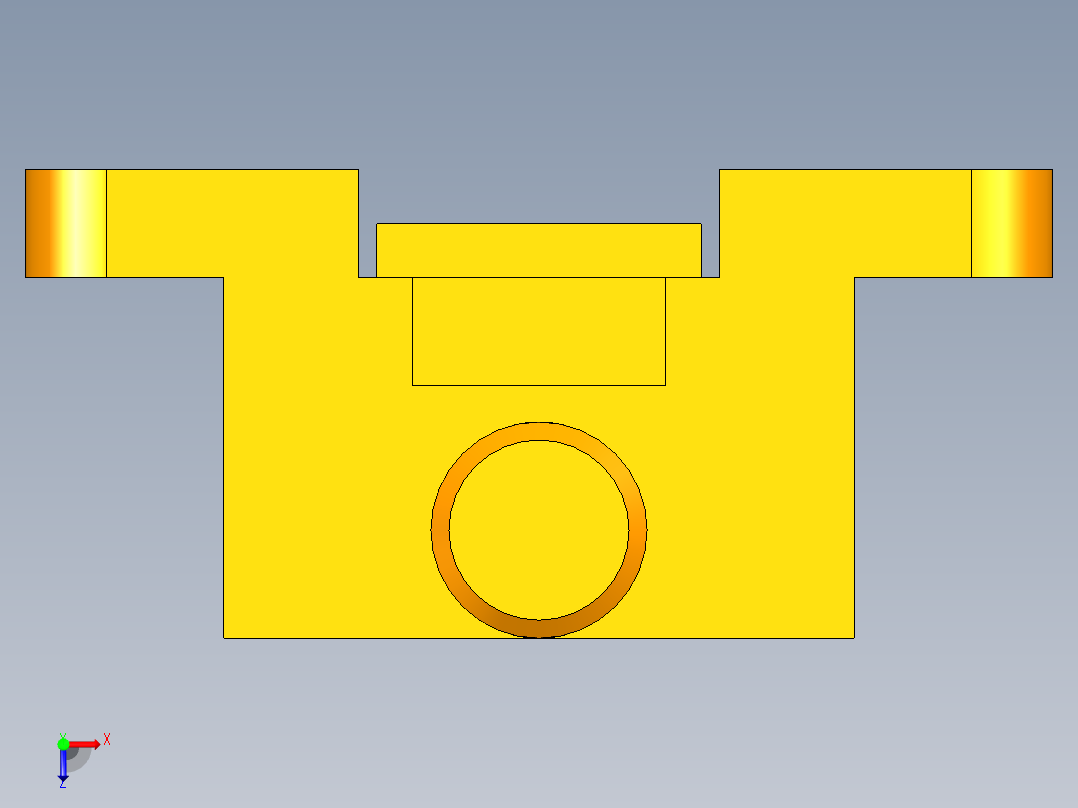 夹钳模型与工程图俯视图