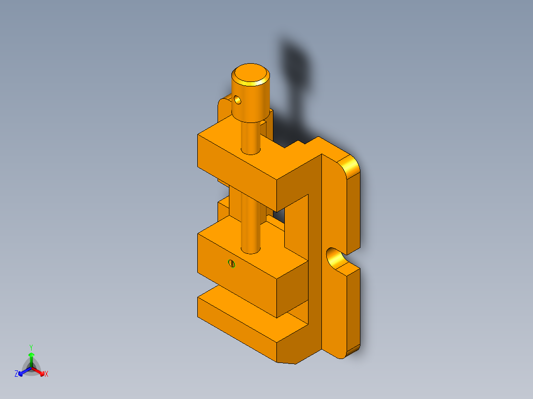 夹钳模型与工程图正等轴测图