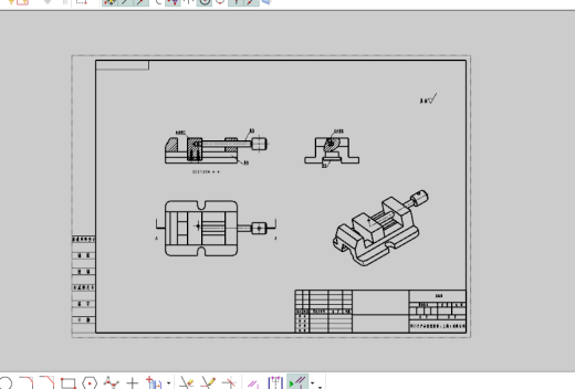 夹钳模型与工程图缩略图