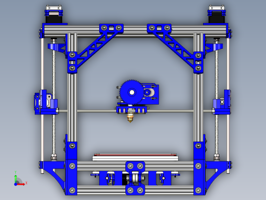 孟德尔3D打印机3D模型前视缩略图