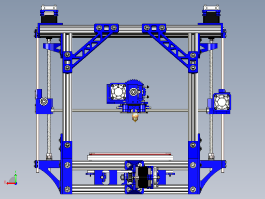 孟德尔3D打印机3D模型后视缩略图