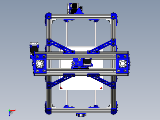 孟德尔3D打印机3D模型俯视缩略图